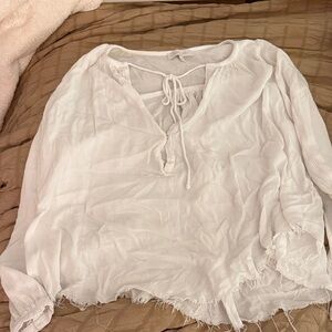 Olivaceous White Blouse